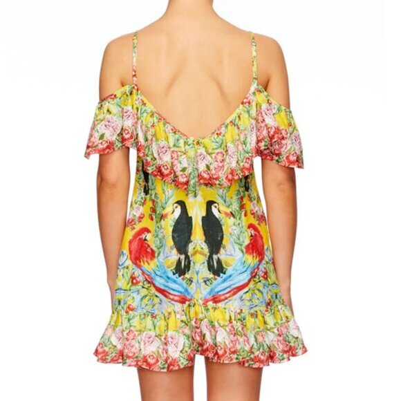 Camilla Love Birds Frill Dress XS b87 - Picture 9 of 11